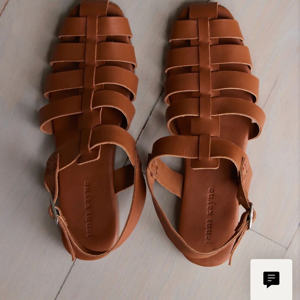 Jenni Kayne Tan Leather Fisherman Sandals